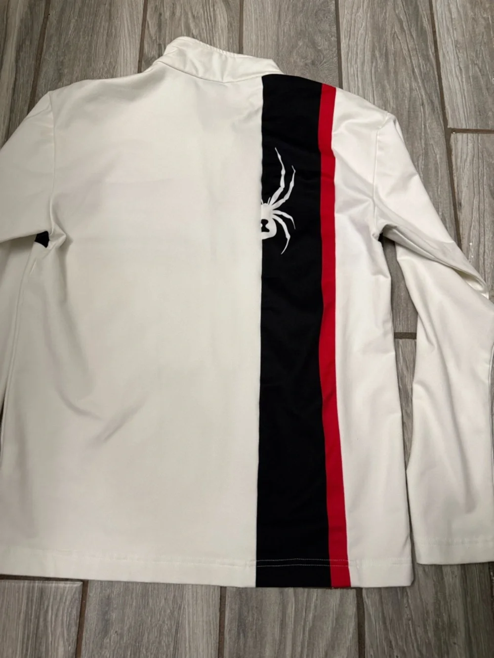 Spyder Men’s White/Black/Red Half-Zip Pullover Performance Top Size Small - Picture 4 of 10